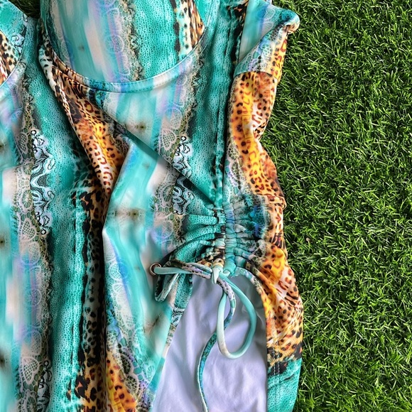 LISA BLUE One Piece Swimsuit size 10 - Picture 8 of 8